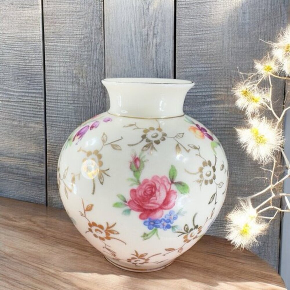 1950s Kronach Bavaria OCA Porcellan Floral Vase Bud Vase‎ Marked Anita 63/1 VTG